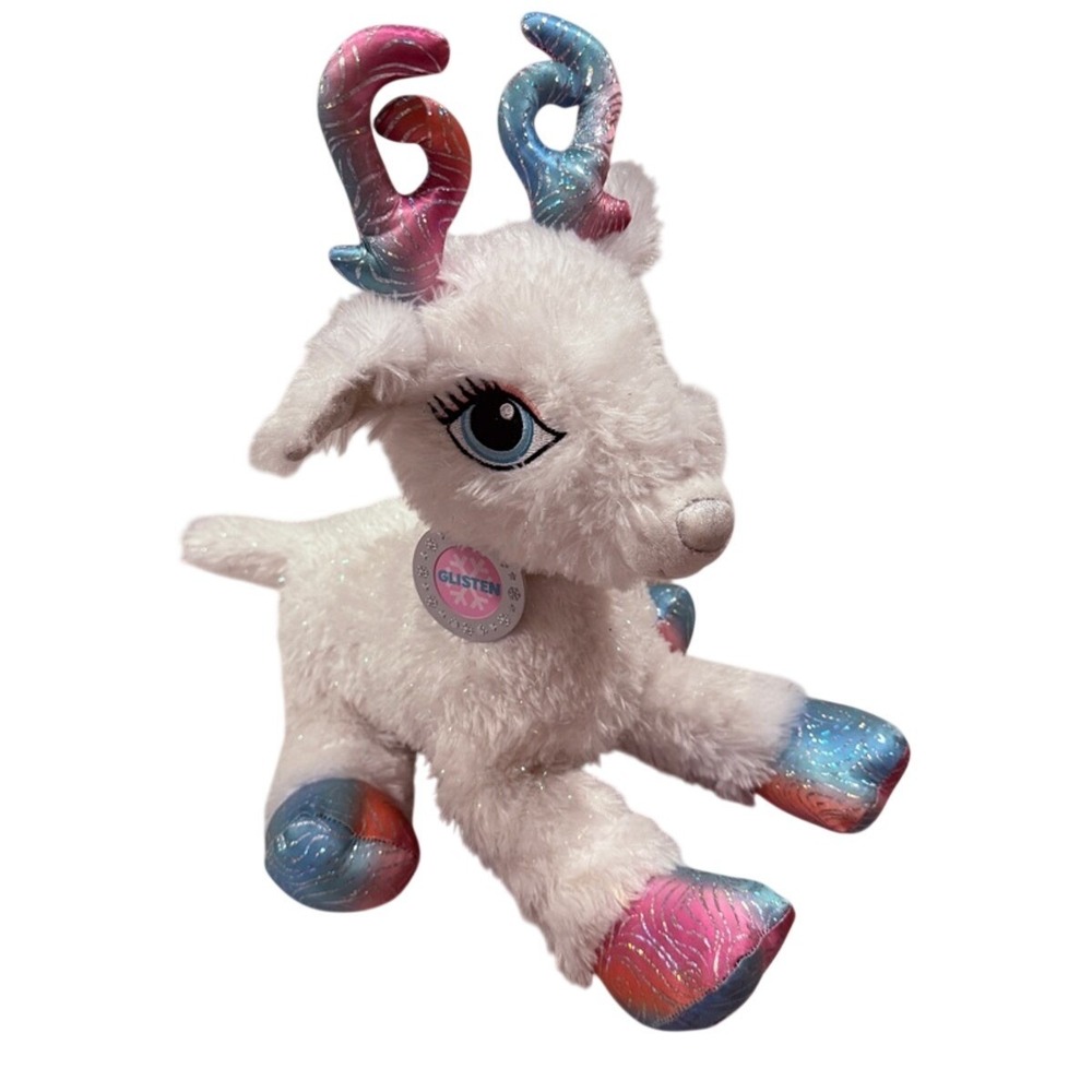 Build-A-Bear Glisten Star-Powered Reindeer White Sparkle Plush Merry Mission